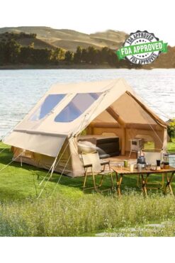 Havana 12 Kişilik ŞİŞME Plaj Kamp Tatil Çadırı Oxford Kumaşlı Pompalı Büyük Çadır