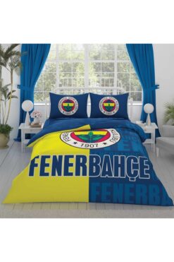 Taç Fenerbahçe Parçalı Logo Pamuk Çift Kişilik Nevresim Takımı