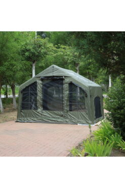 SHUFA Galaksi Serisi 8 m² Şişme Yeşil Renk Kamp Çadırı –4 Mevsim – Geniş & Şeffaf Tavanlı – 315x250x220 cm