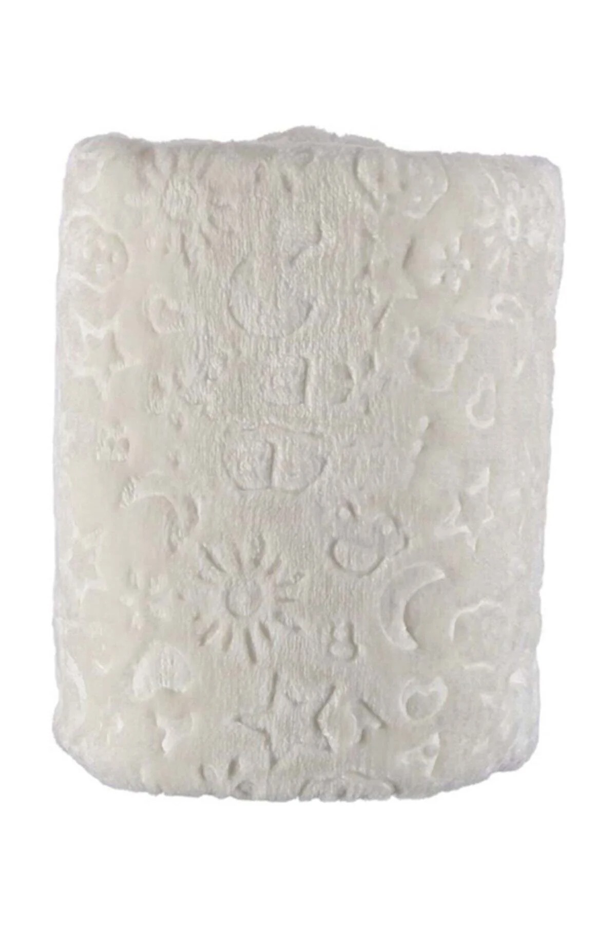 GOLDEN SPRING Kabartmalı Peluş Battaniye 90×110 Cm Not: (MEVSİMLİK INCEDİR) Ekru - Görsel 3