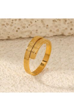 MODA IŞILTISI Ayetel Kürsi Yüzük Paslanmaz Çelik Erkek/Kadın Yüzük