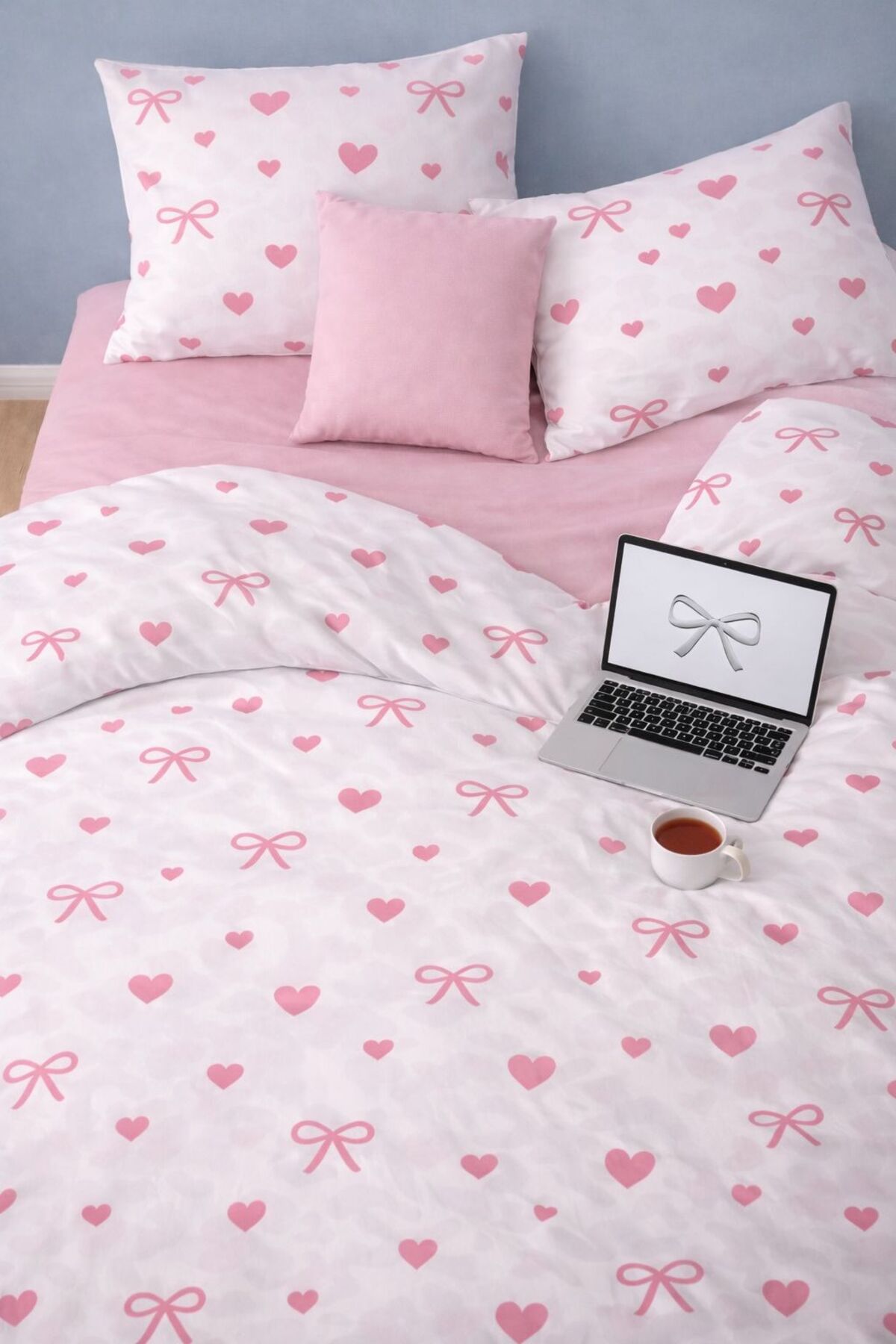 Sheri Home Tekstil YENİ Kelebek Tek Kişilik Nevresim Seti Yorgan Kılıfı +1 adet Yastık Kılıfı 889221969488 - Görsel 2