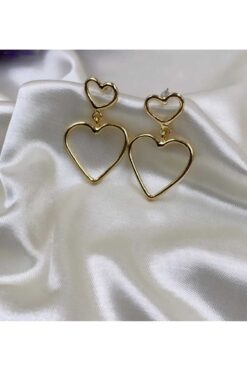 monalisatoka Kadın 2li Kalpli Gold KÜpe