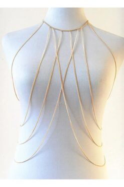 Shiklik MODA Şıklığınızı Tamamlayacak Altın Zincirli Kadın Vücut Zinciri