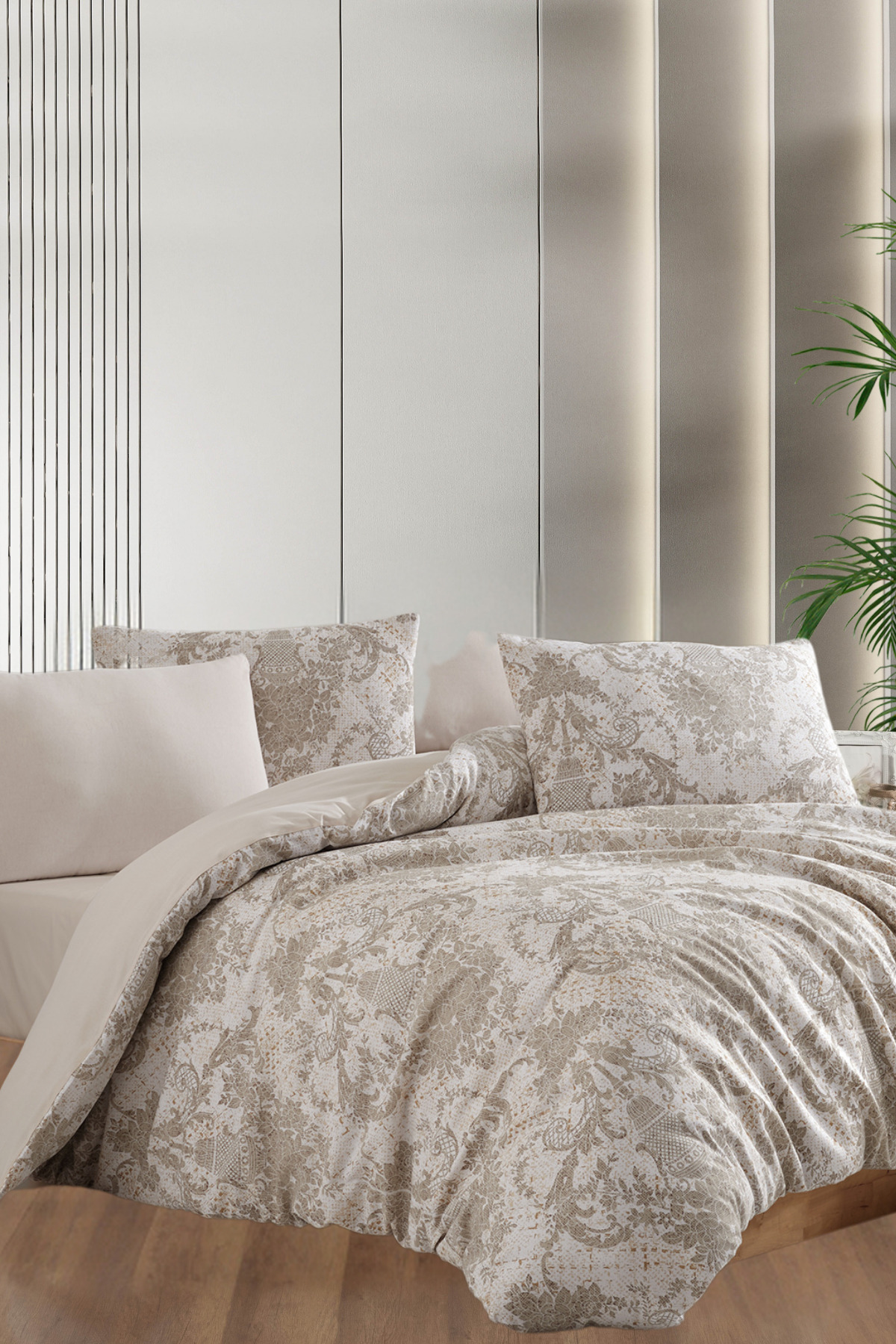 B2B Plus Lastikli Çarşaflı Pamuklu Çift Kişilik Nevresim Takımı