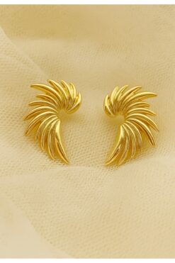 monalisatoka Kadın Gold Sarmal Vintage Tasarım Küpe