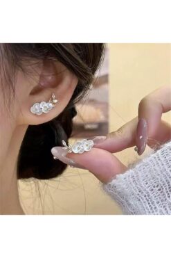 Pelin Aksesuar Yapraklı Mini Dal Küpe