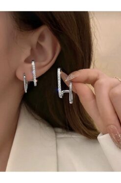 monalisatoka Kadın Zirkon Taşlı Gümüş Küpe