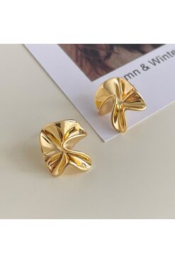 KYOLA DESİGN Vintage Asimetrik Dalgali Küpe