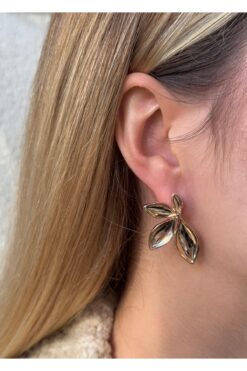 KİLİGİSTANBUL Gold Renk Liam Küpe 3,50 Cm