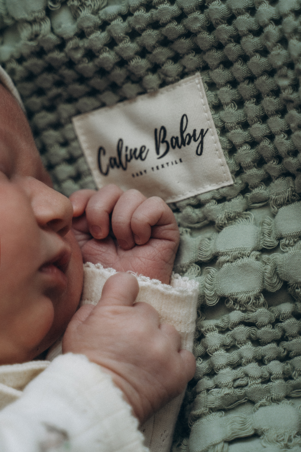 Caline Baby Waffle Pamuklu Pike 100*90cm - Yeşil - Görsel 3