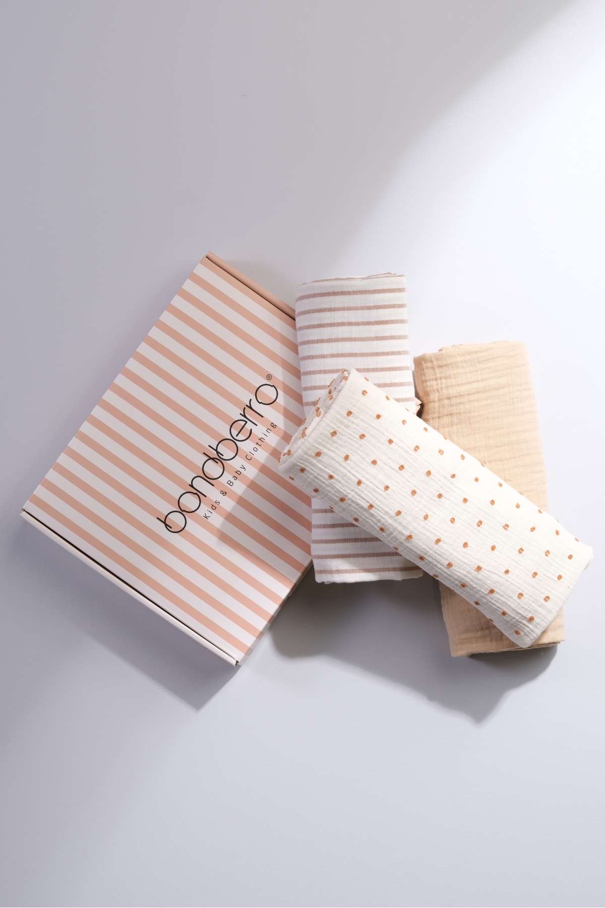 Bondberro Özel Kutulu 3 Adet 2 Katlı Müslin Örtü & Battaniye %100 Pamuklu Xl Boy 100 X 85 Cm ( Kahve )