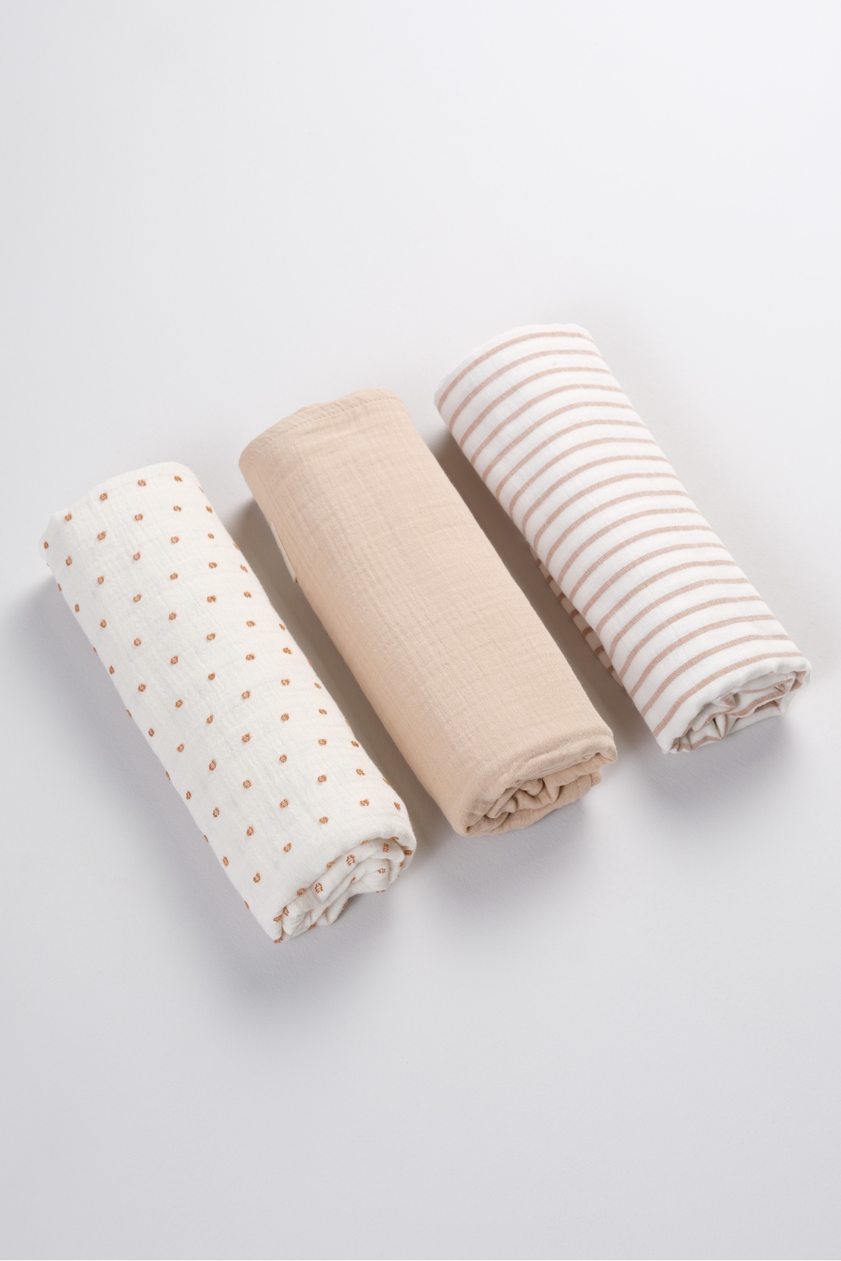 Bondberro Özel Kutulu 3 Adet 2 Katlı Müslin Örtü & Battaniye %100 Pamuklu Xl Boy 100 X 85 Cm ( Kahve ) - Görsel 3