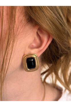 Charmist 14K Çelik Üzeri Altın Kaplama KemikvKare Küpe