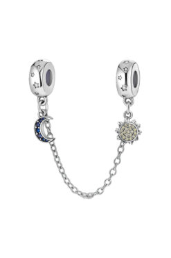 Fubena Güneş ve Ay Sallantılı Zincirli Charm