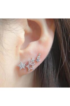 toptanhanem Yıldız Tasarım Çelik Küpe | Zarif ve Modern Takı