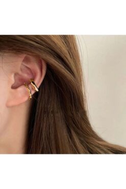 monalisatoka Kadın Gold Cuff Kıkırdak 2’Li