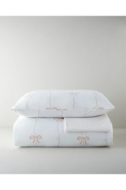 English Home Pretty Charm Kolay Ütülenir Çarşaflı Tek Kişilik Nevresim Takımı 160x220 cm Pudra