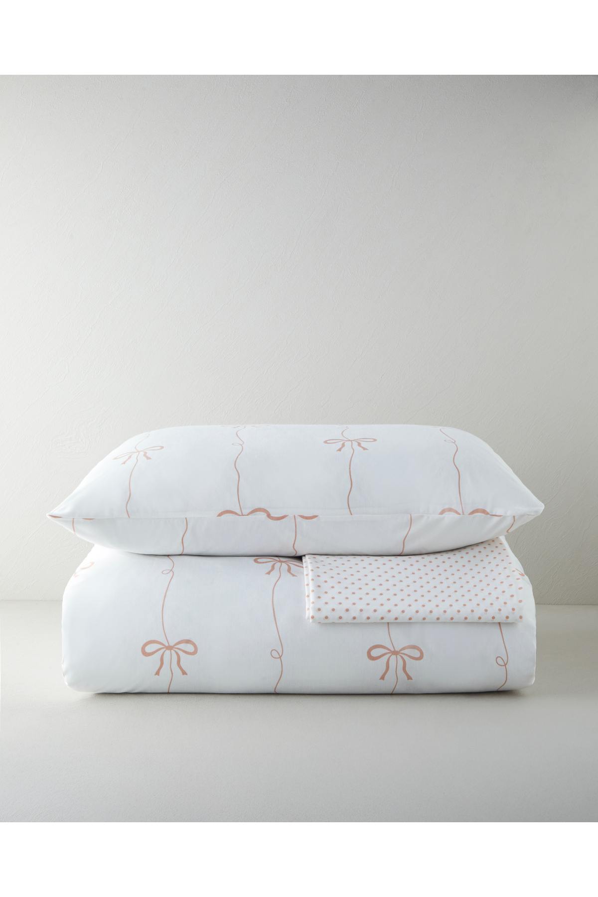 English Home Pretty Charm Kolay Ütülenir Çarşaflı Tek Kişilik Nevresim Takımı 160x220 cm Pudra