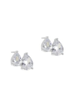 Merano Design Beyaz Damla Taşlı Küpe