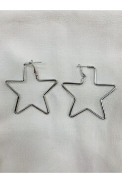 ÇELİKSİLVERTAKI Yıldız Küpe İtalyan Kilitli