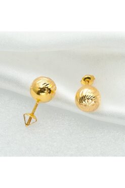 ARSLANTAŞ 1989 14 Ayar Altın Vidalı Top Küpe 0,60gr