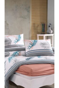 Elart Nevresim Takımı Ranfors Çift Kişilik 4 Parça Helen Pudra