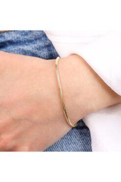 Sembol Gold 14 Ayar Altın Balık sırtı Bileklik 2 mm