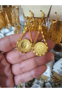 barisiva gold 22 Ayar Altın Kaplama Şık Küpe