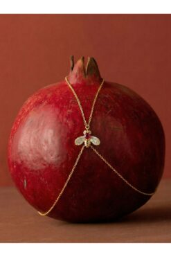 Silveria Jewels 925 Ayar Gümüş Arı Modeli Ruby & Zirkon Taşlı Şahmeran