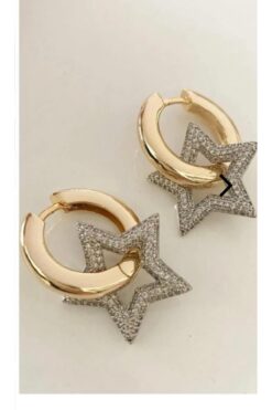 stainles steel Çelik Gold Küpe