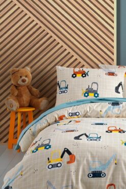 Cote Blanc Construction %100 Pamuk Ranforce Tek Kişilik Nevresim Takımı