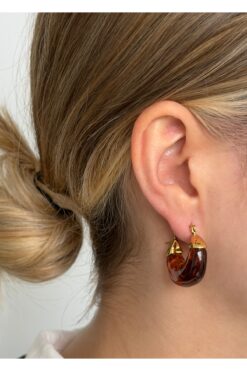 KİLİGİSTANBUL REÇİNE RETRO HALKA KÜPE