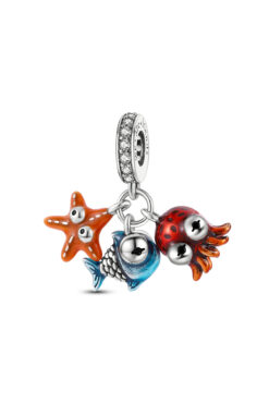 Fubena Ahtapot Balık Ve Deniz Yıldızı Sallantılı Charm