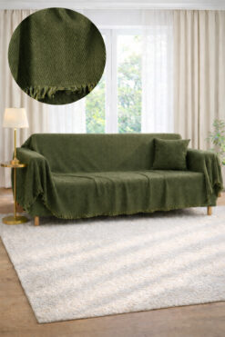 SEVHOME CONCEPT %100 Pamuk Kolları Örten Koltuk Örtüsü 180x300 cm -Kaymaz, Terletmez