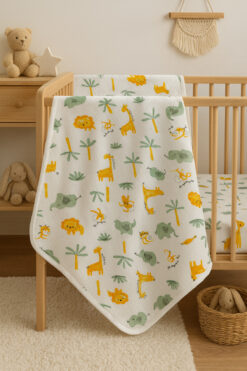 OMY %100 PAMUKLU DESENLİ BATTANİYE&KUNDAK 80X80 CM YENİDOĞAN&HASTANE ÇIKIŞI