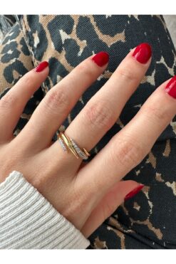 ringbox Çift Renkli Pençe Yüzük