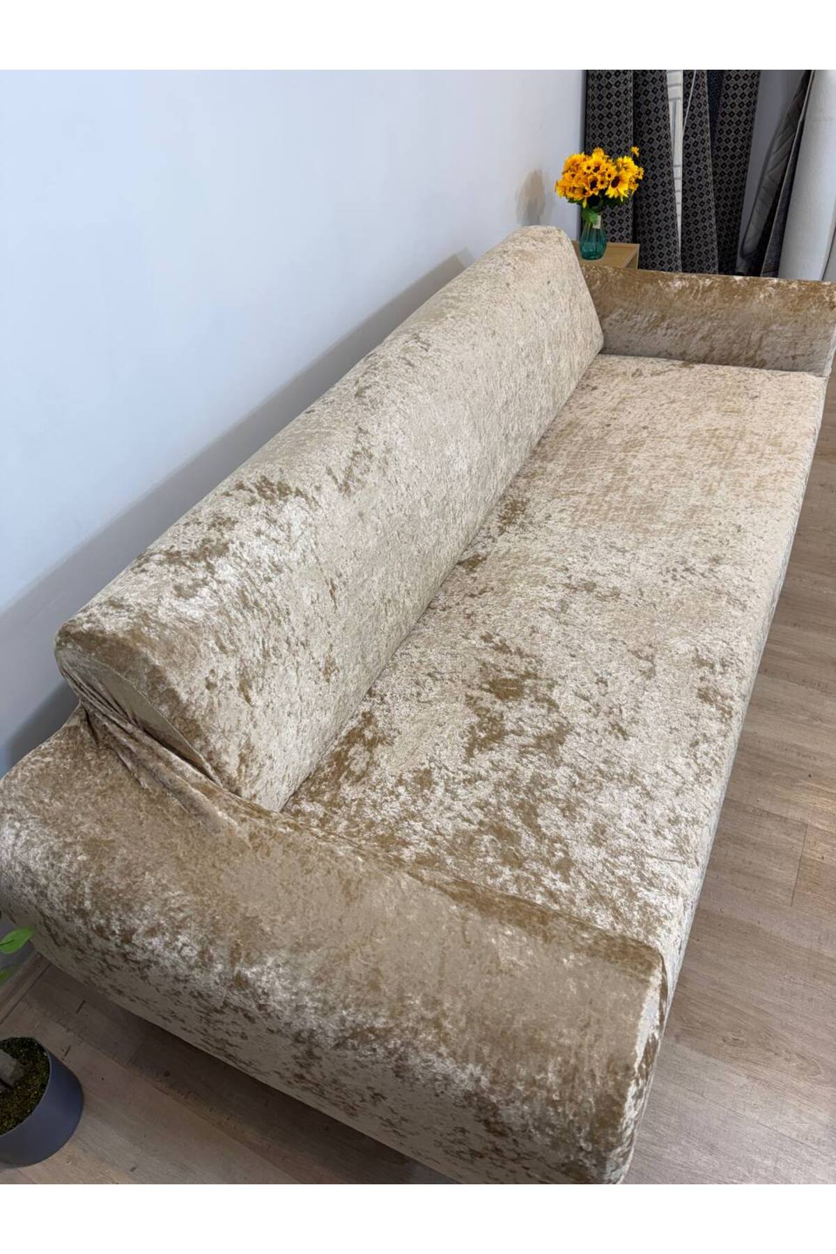 Faiend Kadife 3 3 1 1 Kahverengi Lastikli Kanepe Örtüsü | Lastikli Koltuk Örtüsü | Koltuk Kılıfı - Görsel 2