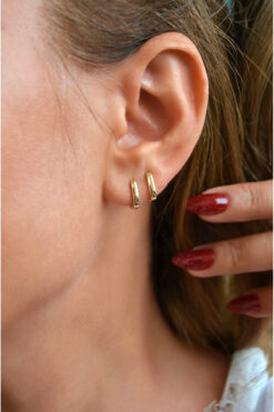 Sacce Scarves&Accessories Oval Model Mini Halka Küpe