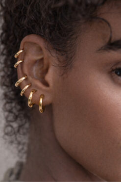 Sacce Scarves&Accessories Minimal Gold Çelik Küpe Seti 6 Parça