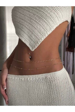 M Miel Kadın 2li Zarif Bel Zinciri Vücut Zinciri