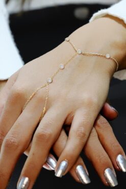 Söğütlü Silver Gümüş altın yaldızlı zirkon taşlı şahmeran SGTL10856GOLD