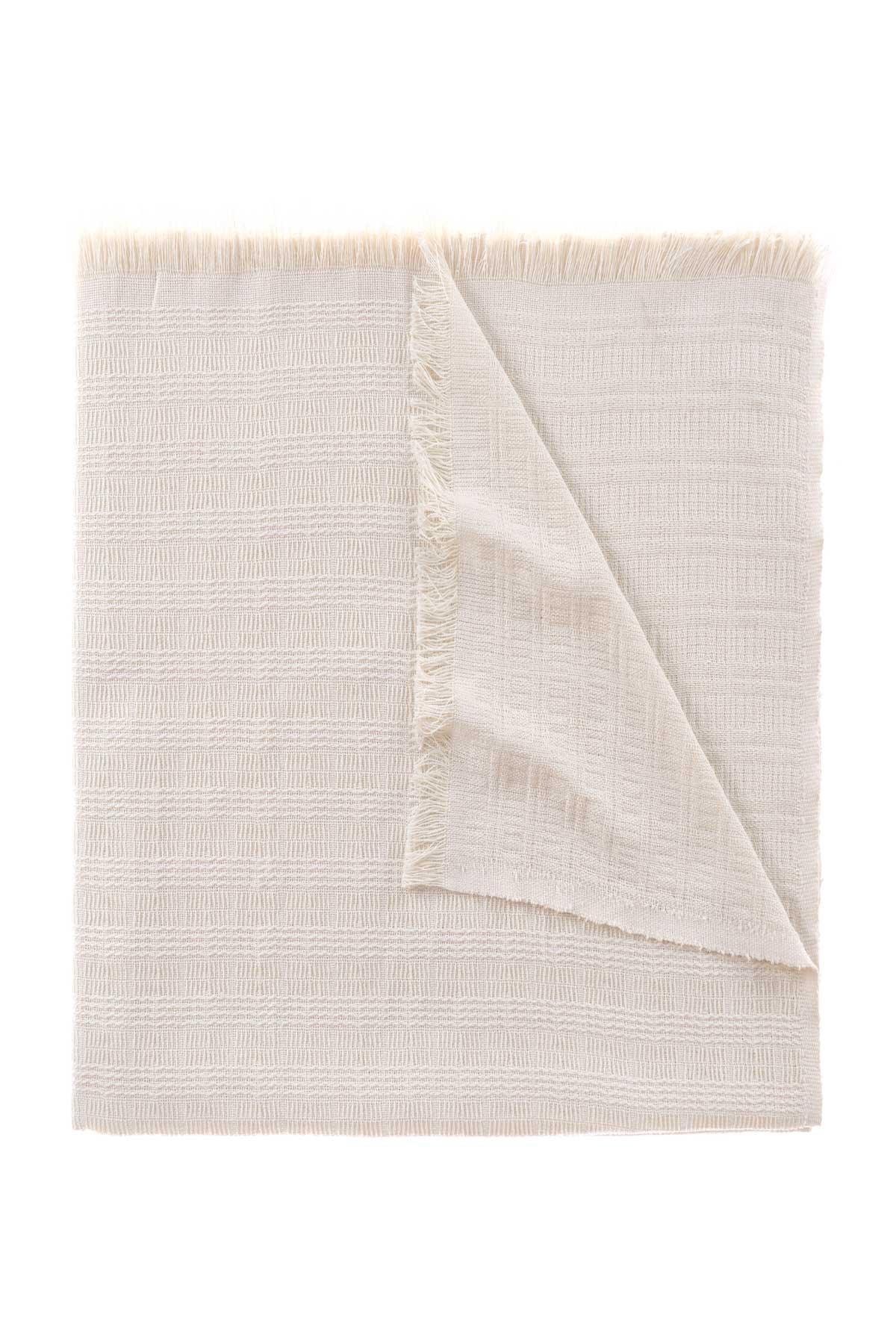 Elart Carlo Koltuk Örtüsü Koltuk Şalı (170x200cm) Ekru - Görsel 2