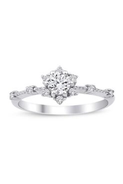 passion silver Pırlanta Modeli Vintage Yüzük Gümüş Renk Kadın