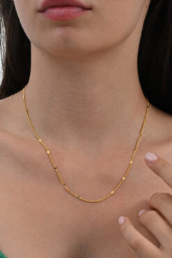 Söğütlü Silver Gümüş Altın Yaldızlı Pullu Gurmet Zincir. Sgtl10625gold