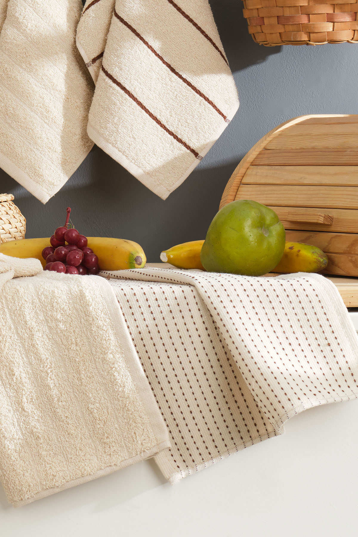 Elart Sophia Mutfak Havlusu 6 Adet (45x30 cm) Bej - Görsel 2