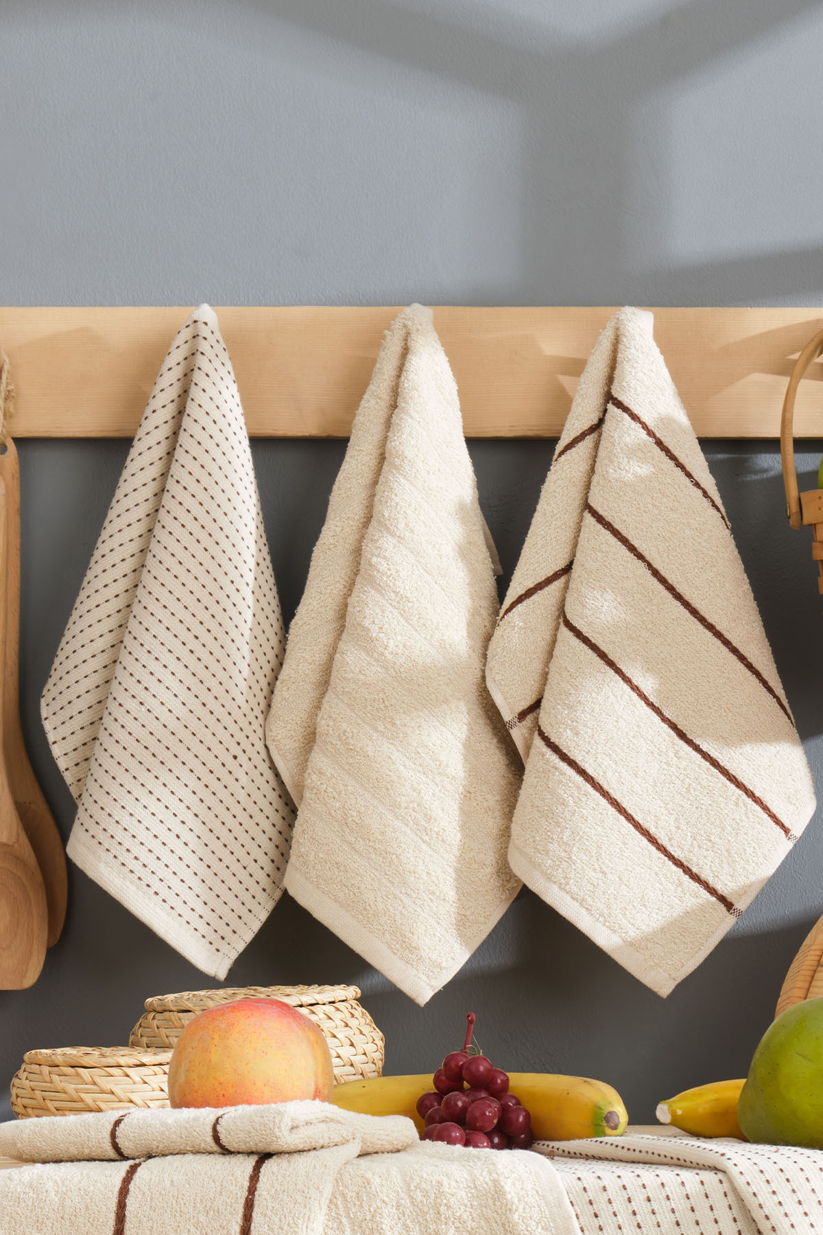 Elart Sophia Mutfak Havlusu 6 Adet (45x30 cm) Bej - Görsel 3