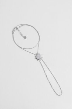 So CHIC... Zühre Yıldızı 18 Ayar Beyaz Altın Kaplama 36 Cm Gümüş Şahmeran