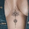 Hilvera Göğüs Arası Lotus Çiçek Tattoo Geçici Dövme