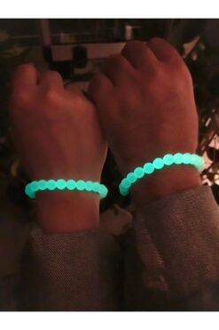 TREND COLLECTİON 2 Adet Unisex Karanlıkta Parlayan Fosforlu Kedigözü Sevgili Ve Arkadaşlık Bilekliği